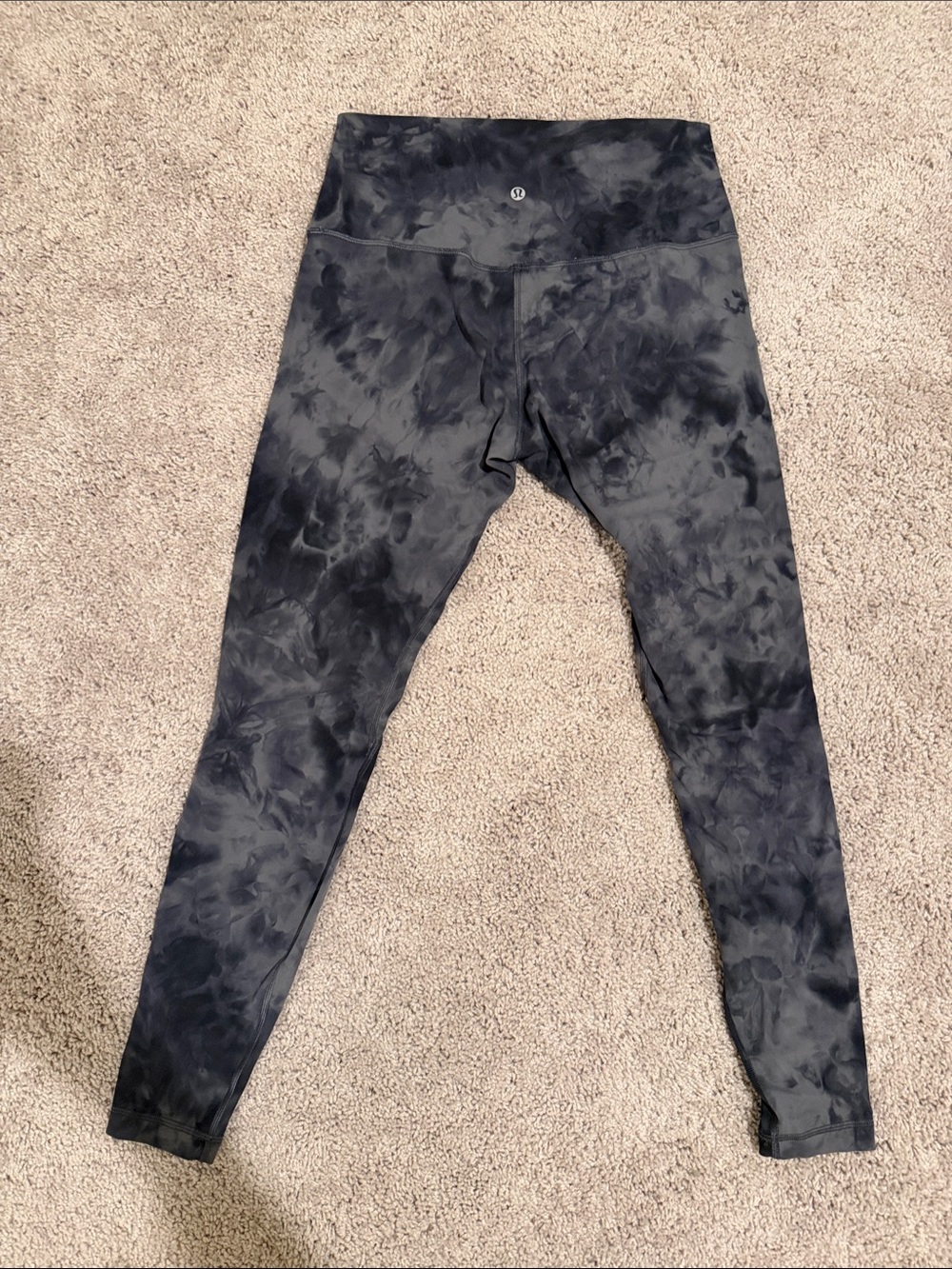 lululemon athletica Black Tye Dye High-Rise Leggings